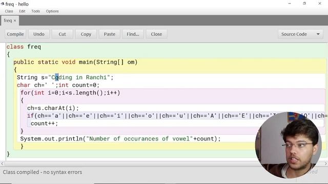 Class 10 ICSE |Strings Programming | Count vowels | With dry run | computer | icse java semester 2 смотреть онлайн