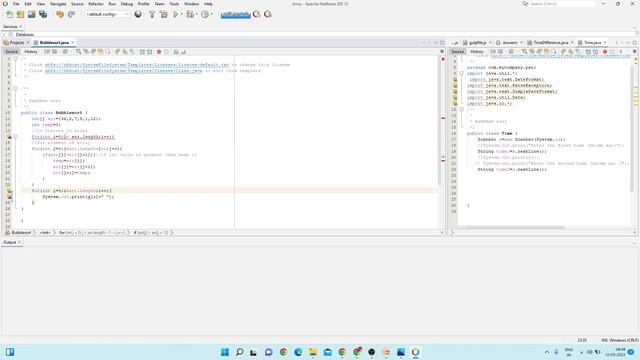 Bubble Sort on array in java....... смотреть онлайн