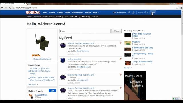 ROBLOX log-out glitch. Tone please watch. смотреть онлайн