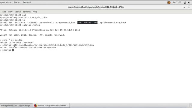 Starting Oracle using spfile смотреть онлайн