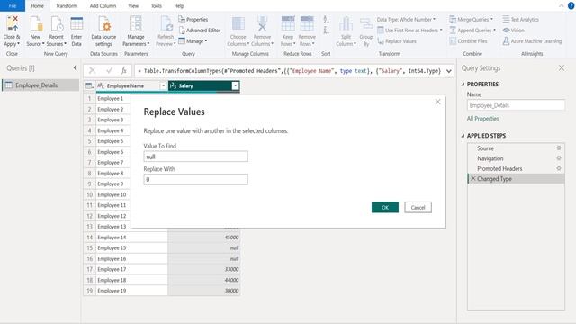 How to Replace NULL with 0 (Zero) in Power Query (Power BI) смотреть онлайн