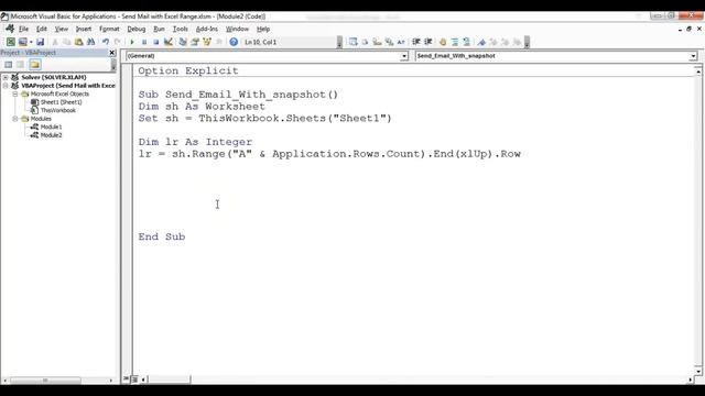 VBA: Send Email With Outlook Mail body Snapshot смотреть онлайн