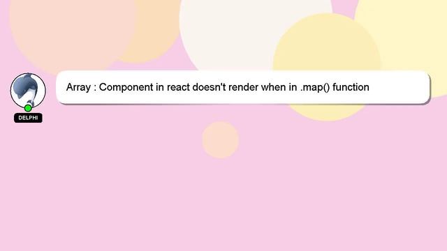 Array : Component in react doesn't render when in .map() function смотреть онлайн