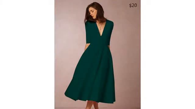 Одежда с AliExpress. Элегантное длинное осенне летнее платье с глубоким v образным вырезом. смотреть онлайн