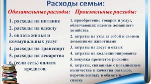 Урок по обществознанию 7 класс: Экономика семьи