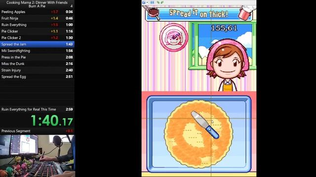 Cooking Mama 2: Dinner With Friends - Burn A Pie% Speedrun in 2:55.16 смотреть онлайн