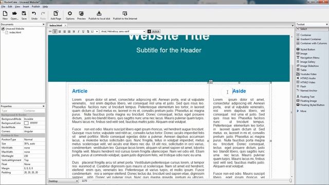 RocketCake Responsive Website Editor Simple Sample Site смотреть онлайн