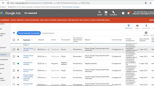 Аудит контекстной рекламы Google Ads для сайта Pol5.biz (теплые полы)