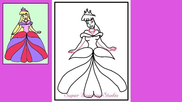 How To Draw A Beautiful Princess For Beginners Step By Step 2 смотреть онлайн