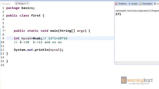 hexa decimal representation in java смотреть онлайн
