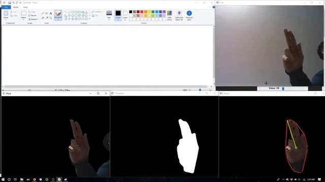 Drawing With Fingers (Python + OpenCV) смотреть онлайн
