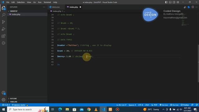 5 Minute PHP - Data Type - Float & Boolean смотреть онлайн