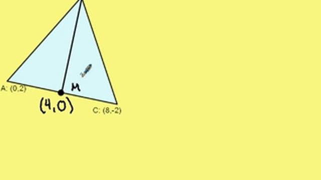 Find the Equation of a Median in Triangle смотреть онлайн