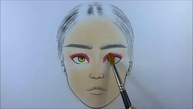 Do You Want a Cute Makeup Look ? Red Monochromatic Makeup Look On Face Chart