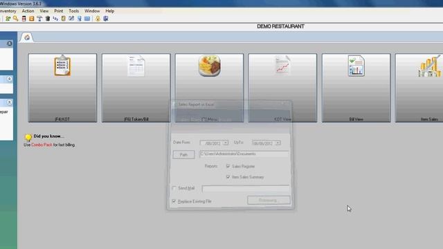 Export Sales Report to Excel File - Restaurant Billing Software for Windows смотреть онлайн