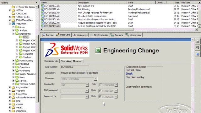 SolidWorks Enterprise PDM ECN Processing смотреть онлайн
