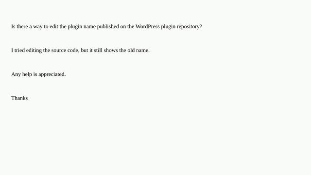 How to edit the name of a plugin on wordpress.org/plugins смотреть онлайн