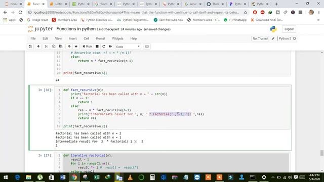 33 Python recursive functions using jupyter notebook with examples by Atif Masih смотреть онлайн