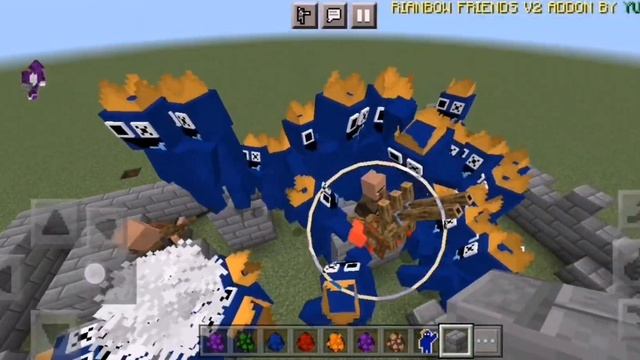 РАДУЖНЫЕ ДРУЗЬЯ VS ВООРУЖЁННЫЕ ЖИТЕЛИ В МАЙНКРАФТ Rainbow friends in minecraft смотреть онлайн