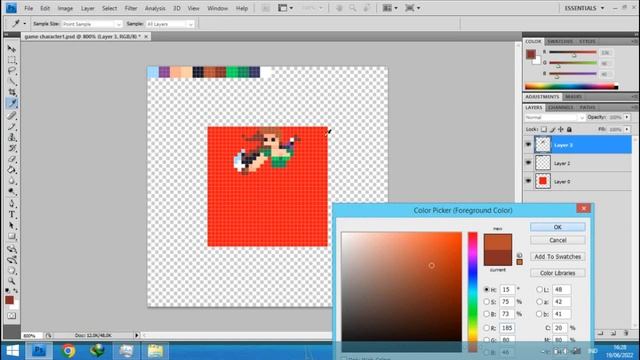 Tutorial Drawing Pixel Art Using Adobe Photoshop - Game Character 1 смотреть онлайн