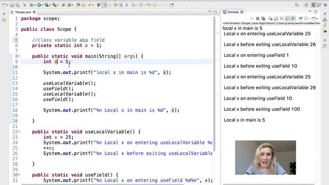 37) The scope of variables | Java with Ali смотреть онлайн