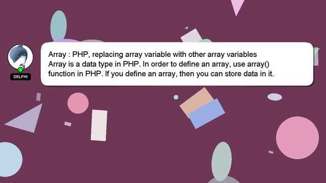 Array : PHP, replacing array variable with other array variables смотреть онлайн