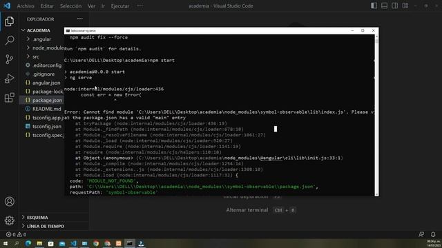 Angular: Solucion - error - verify that the package.json has a valid main - en angular 15 смотреть онлайн