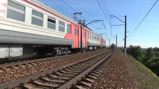 Ж/Д Курская-Рижская направление электропоезд ЭД2Т-0010 смотреть онлайн