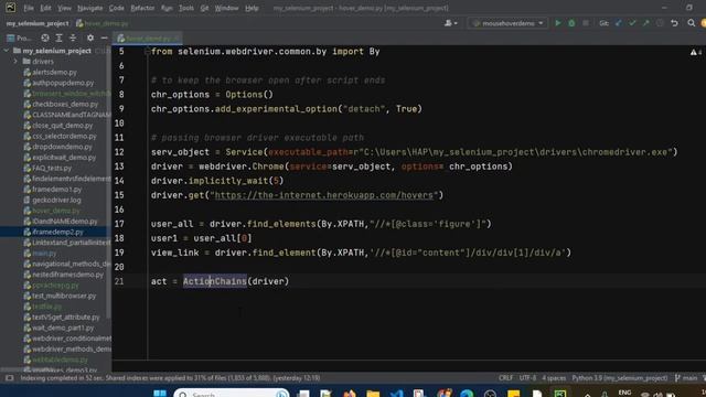 Selenium with Python Tutorial - 37 : Mouse hover (ActionChains) смотреть онлайн