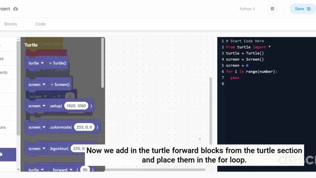 Learn Using variables to draw a shape in Python. смотреть онлайн
