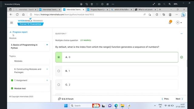 INTERNSHALA Programming With Python Module 3 смотреть онлайн