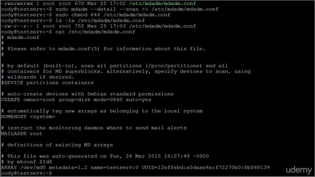 031 Creating a RAID 1 array with 'mdadm' смотреть онлайн