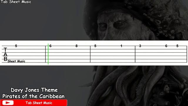 Davy Jones Theme - Pirates of the Caribbean Guitar Tutorial смотреть онлайн