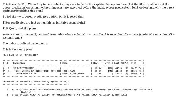 Databases: Filter predicates executing before Access predicates смотреть онлайн