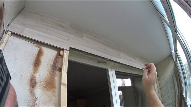 Ламинат на стену. Отделка балкона 1