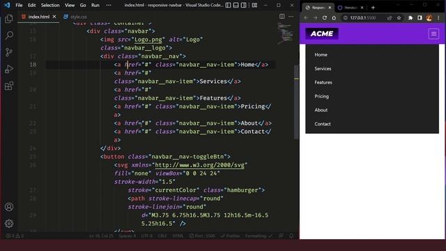 How to Create a Responsive Navbar using HTML and CSS | Step-by-Step Tutorial смотреть онлайн