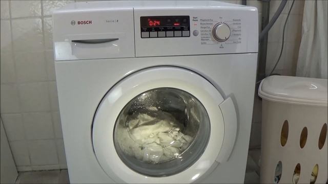Delicates wash intensive 20 degrees program BOSCH WAB28220 washing machine, test example movie #312 смотреть онлайн