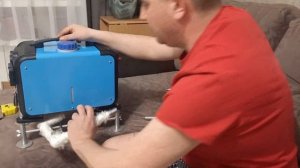 Усовершенствовал свою доработку дизельной печки. Устанавливаем выхлопную систему вверх.