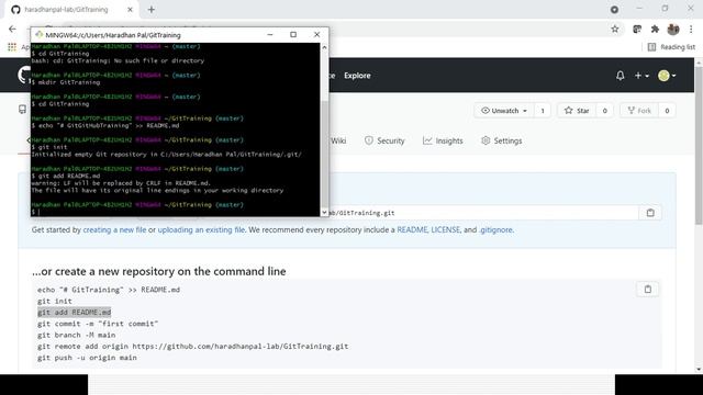Git #2 - How to Commit and Push changes to GitHub Repository using Git Bash command смотреть онлайн