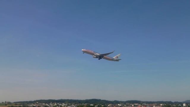 American Airlines B767 in Zurich Airport (ZRH) смотреть онлайн
