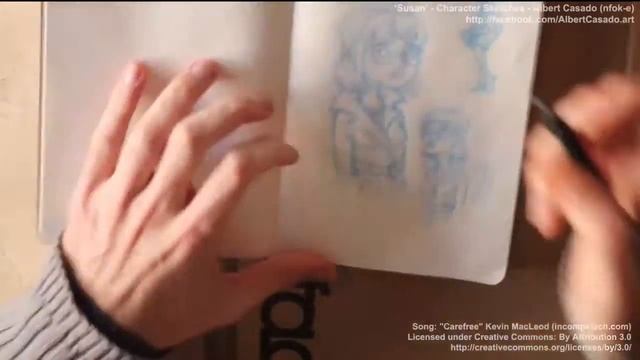 'Susan' - Traditional Sketches ( pencil / brushpen )- timelapse смотреть онлайн