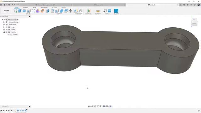 Проектирование детали Servo rod во Fusion 360 смотреть онлайн
