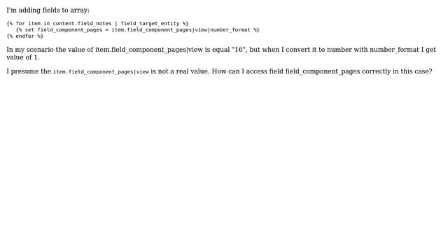 Drupal: Twig: How to access multiple values from node reference field with number_format смотреть онлайн