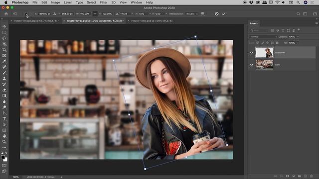 How to Rotate an Image or Layer in Photoshop смотреть онлайн
