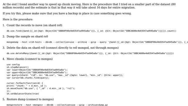 How to speed up MongoDB chunk moving between shards? (2 Solutions!!) смотреть онлайн