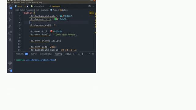 How can I get autocompletion for JavaFX CSS properties in VS Code? смотреть онлайн
