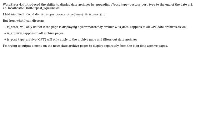 Wordpress: How to filter by date & a specific custom post type post-WP 4.4? смотреть онлайн
