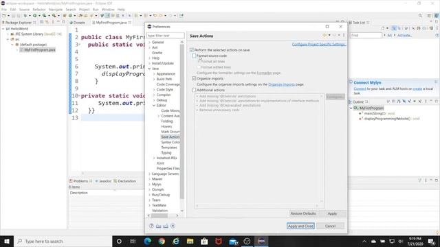 Configure Eclipse to automatically format your Java code смотреть онлайн
