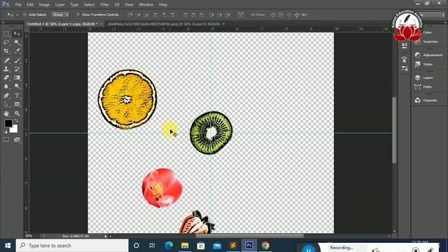 Digital Design || How to Create Fruits Cuts digital Design || смотреть онлайн