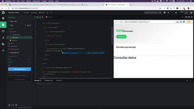 4.- Maquetar la interfaz - Taller para consumir APIs con Vue смотреть онлайн